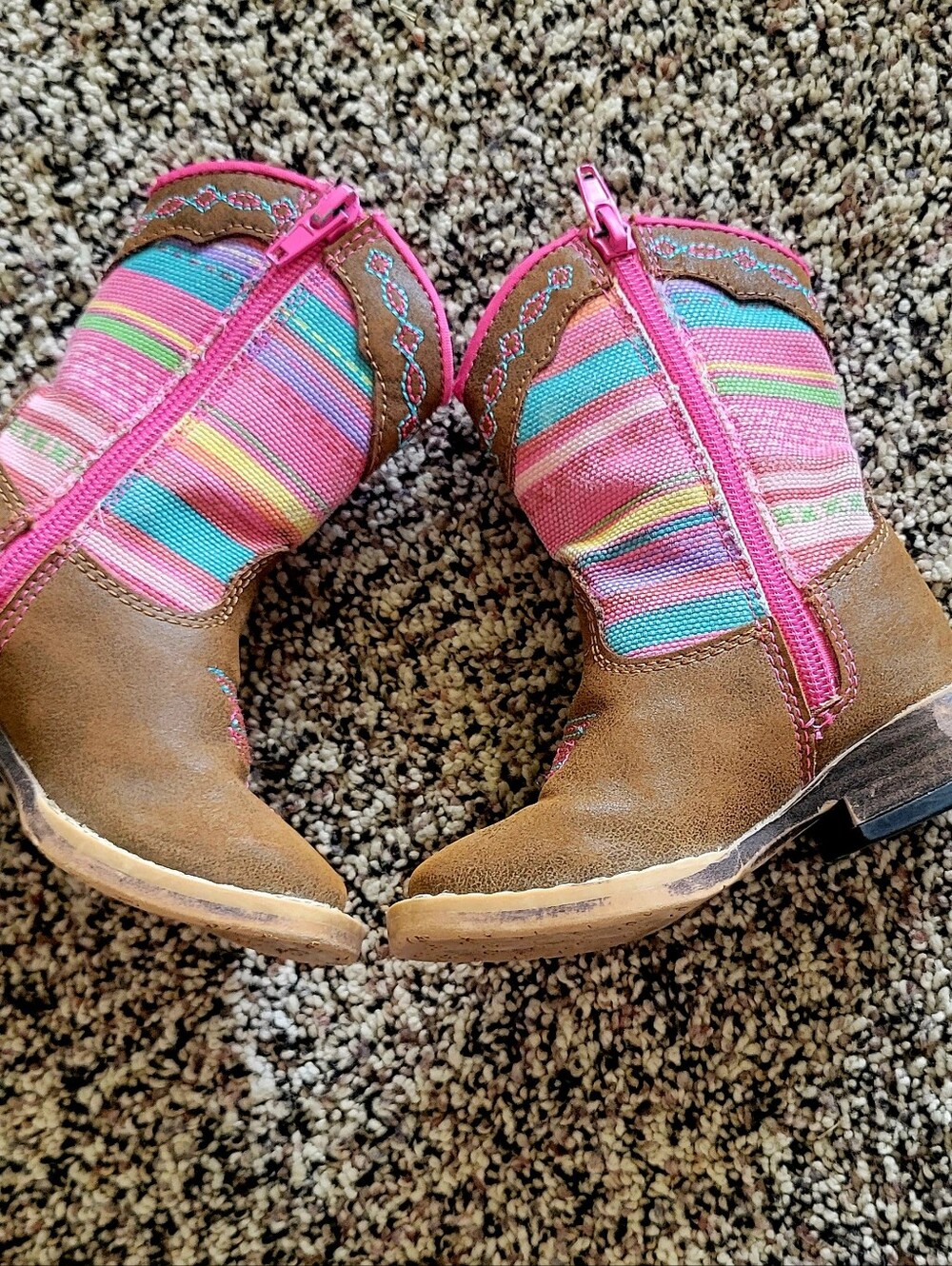 Blazin Roxx Toddler Pink Multicolor Western Cowboy Boots - Kids Accessories - Picture 8 of 9